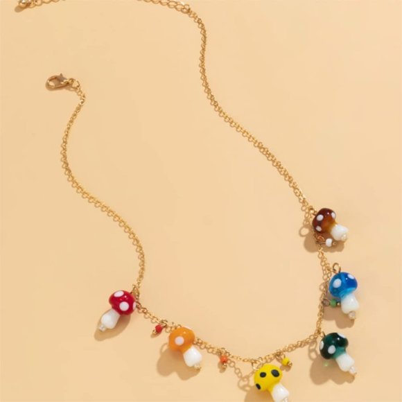 🆕Mushroom Charms Necklace - Picture 2 of 5